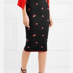 Victoria Beckham floral jacquard pencil skirt